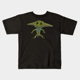 Goblin gremlin drooling fantasy creature Kids T-Shirt